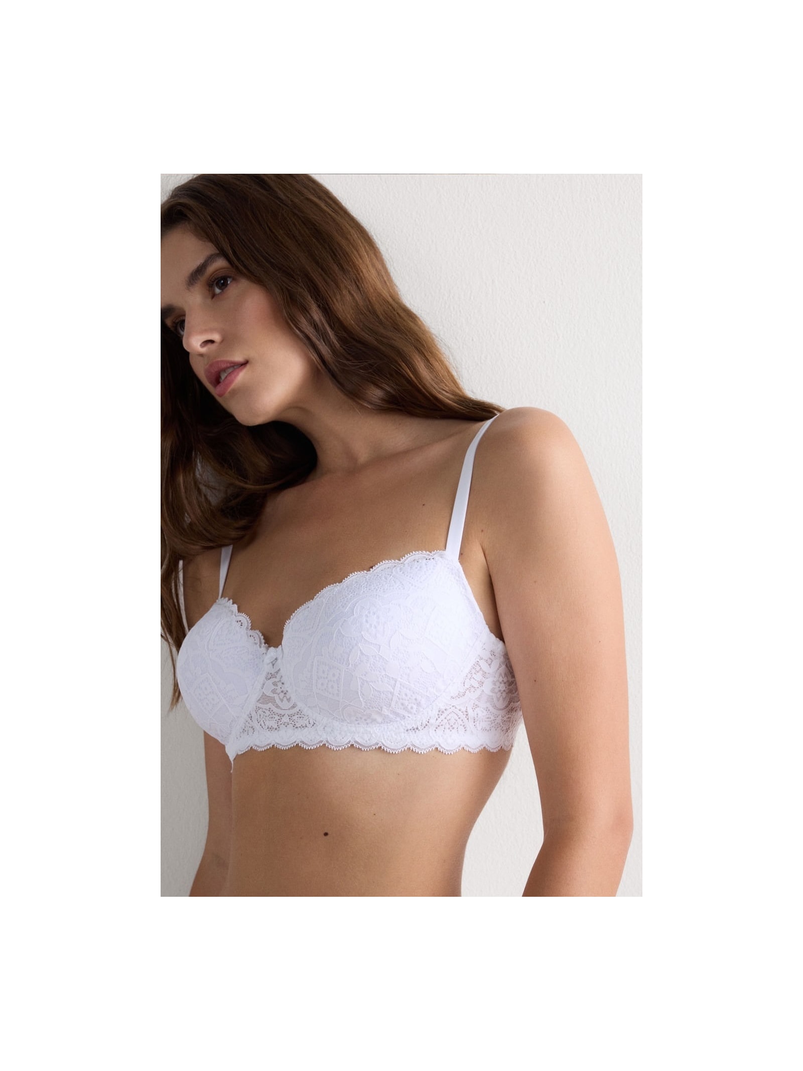 Sutiã Balconette Sofia Em Renda Branco Intimissimi