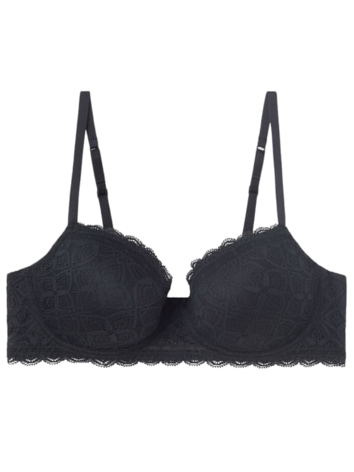 Sutiã Balconette Sofia Em Renda - Preto