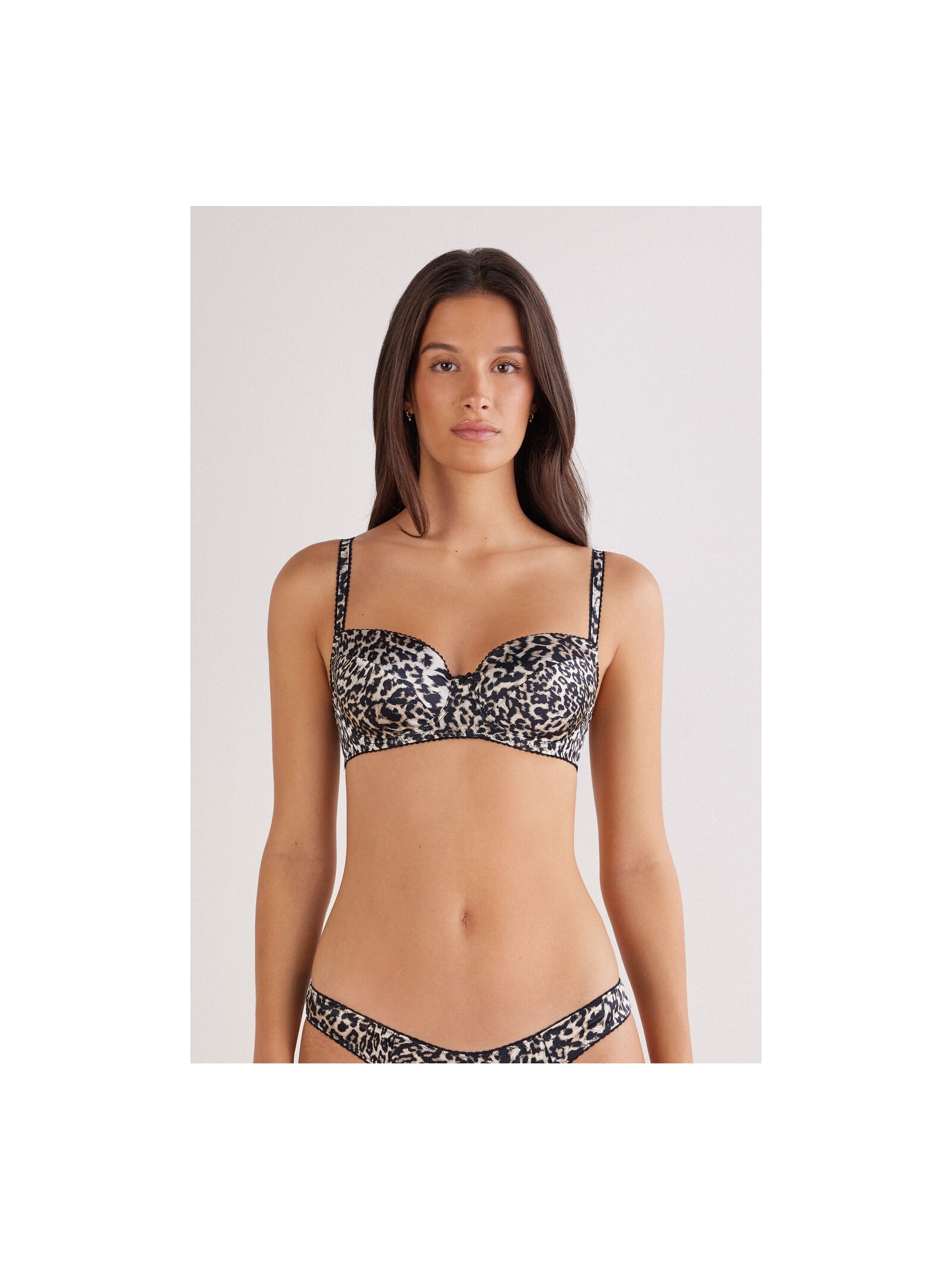 Sutiã Balconette Sofia Em Seda a Moment Of Glamour Marrom Intimissimi