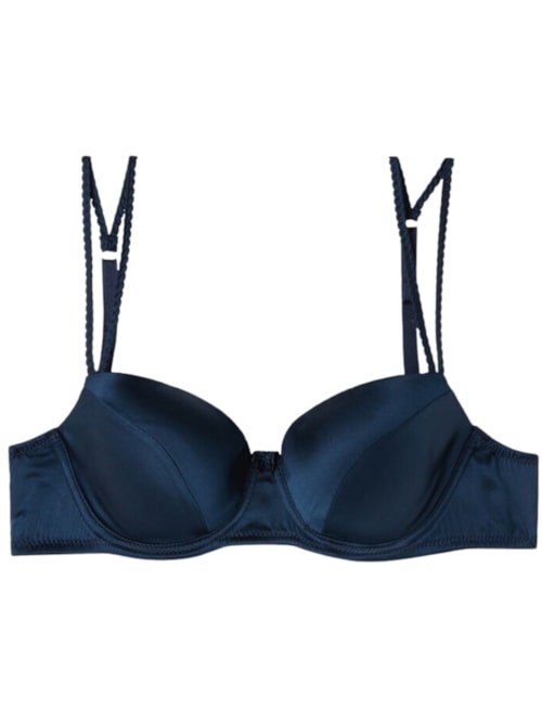 Sutiã Balconette Sofia Em Seda – Azul