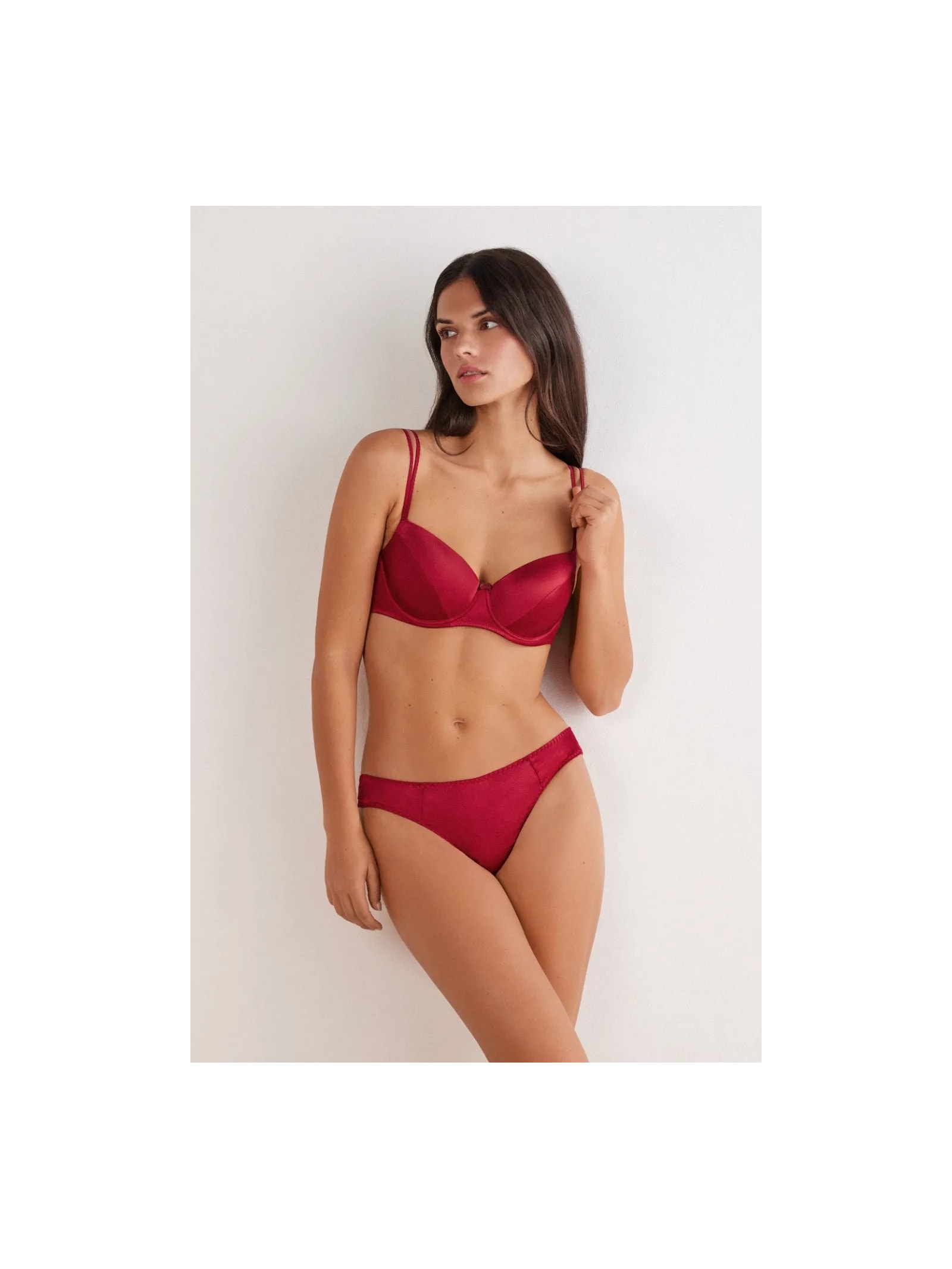 Sutiã Balconette Sofia Em Seda Vermelho Intimissimi