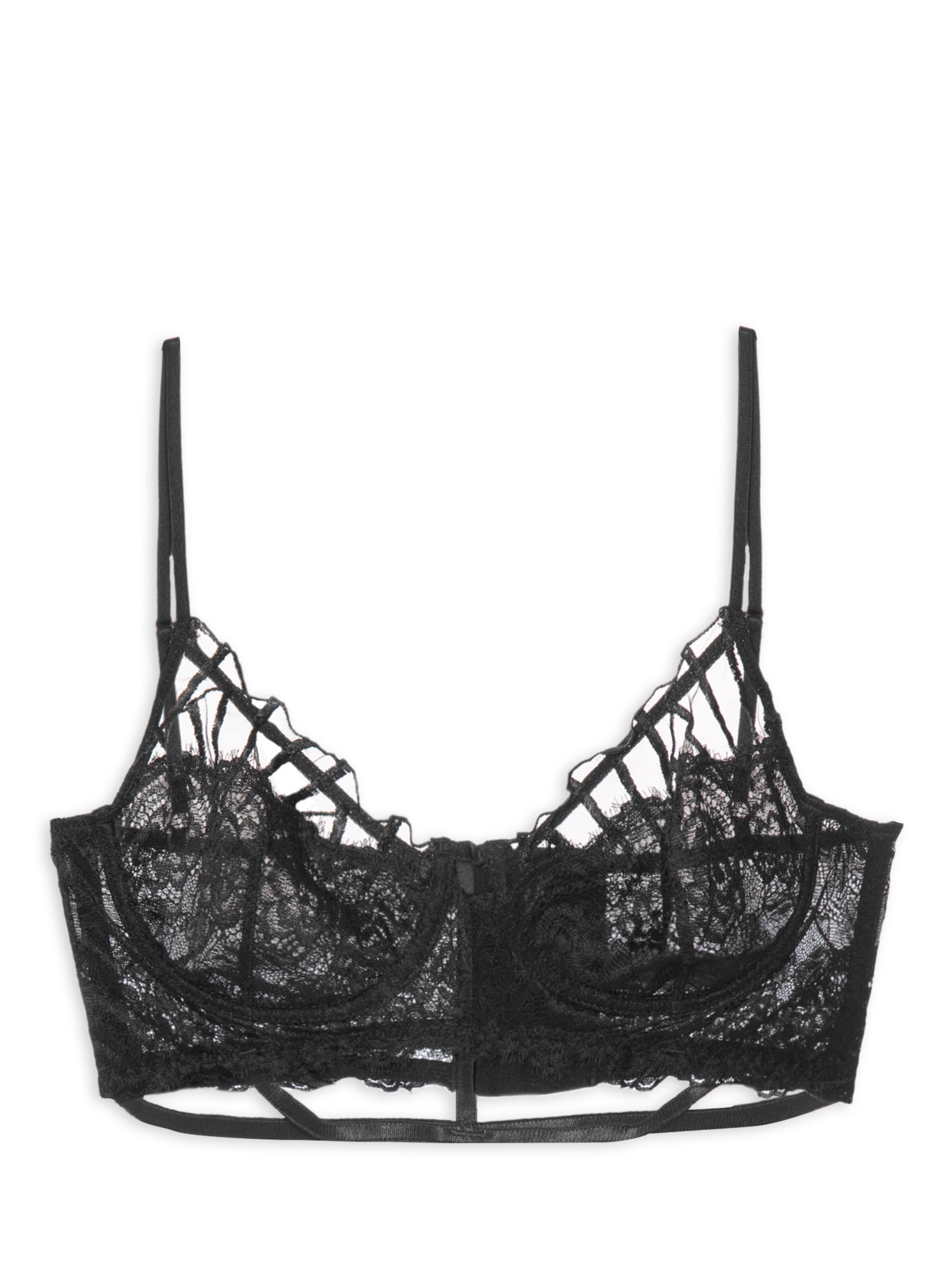 Sutiã Cropped Renda Theia Preto Jogê