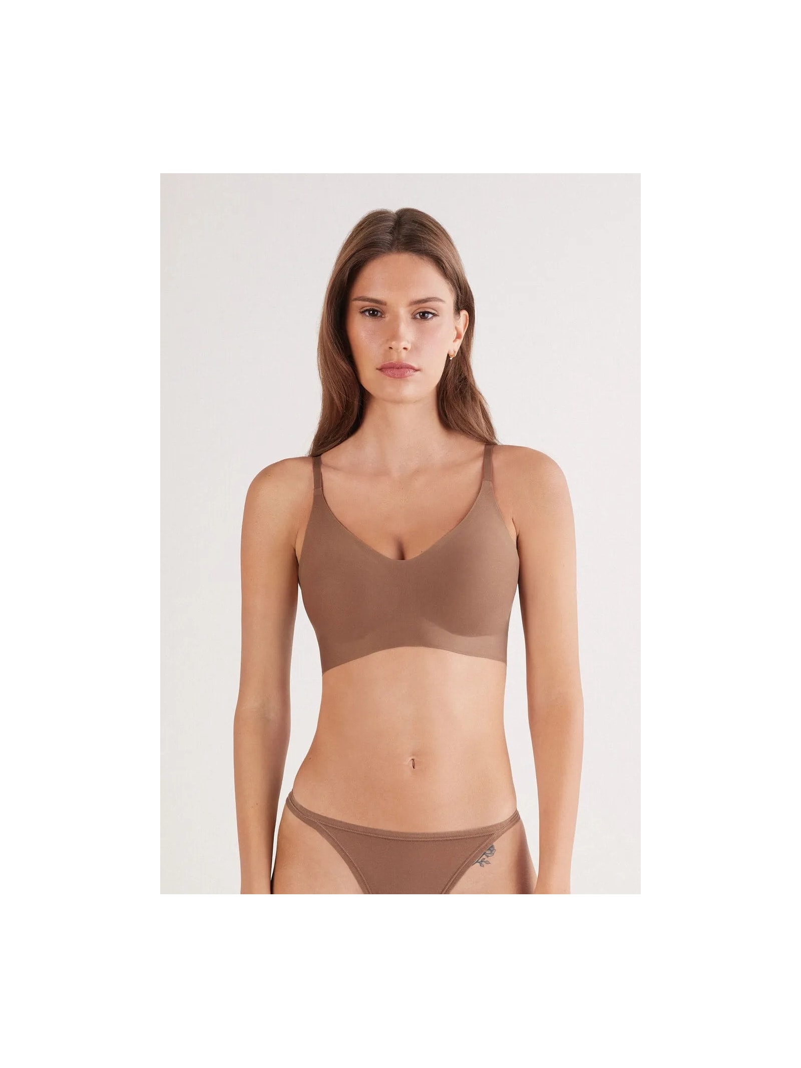 Sutiã Eri Em Microfibra Marrom Intimissimi