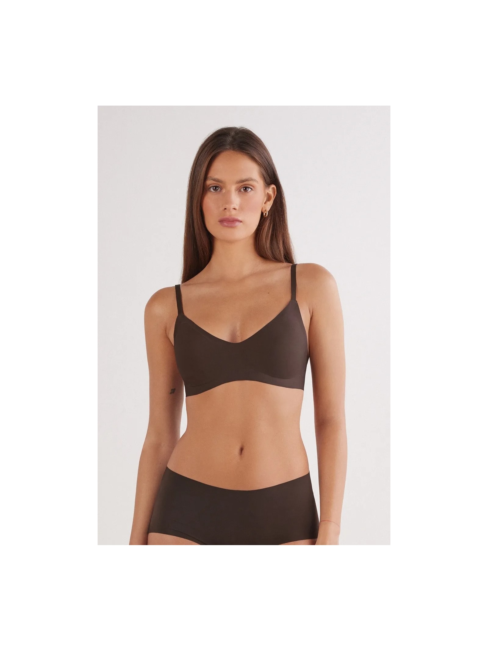 Sutiã Laila Em Microfibra Marrom Intimissimi