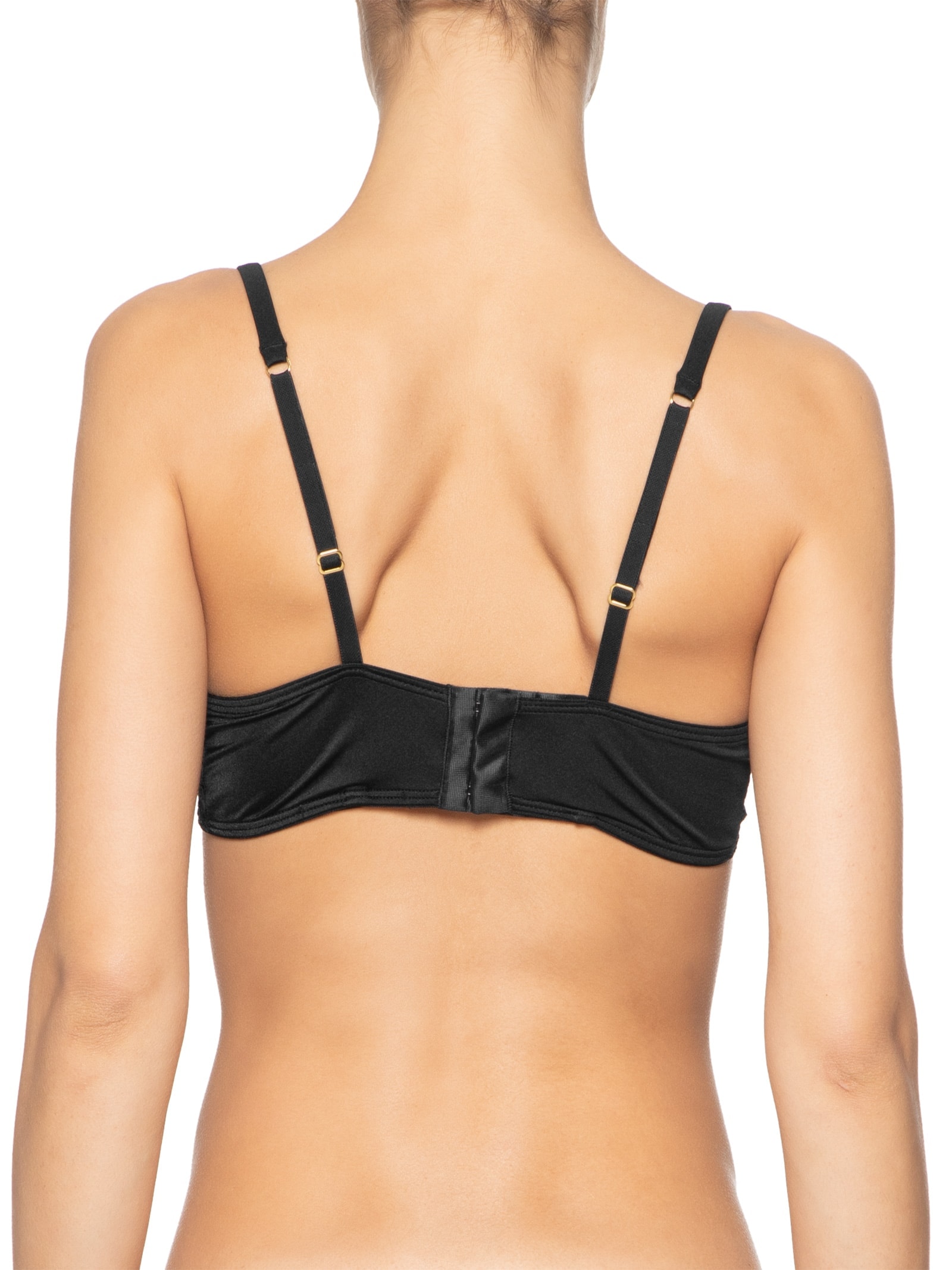 Sutiã Meia Taça Com Bojo Em Microfibra Em Renda Preto Hope