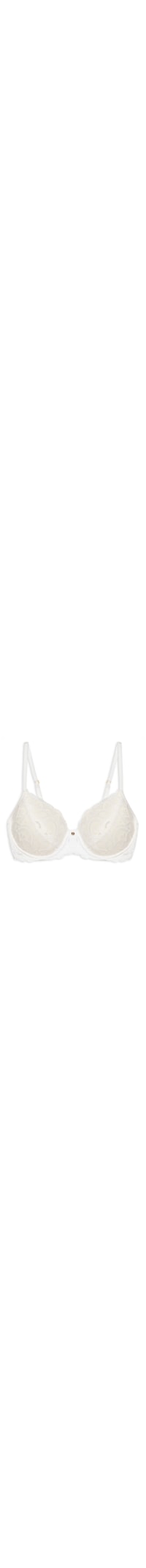 Sutiã Meia Taça Com Bojo Em Renda - Branco