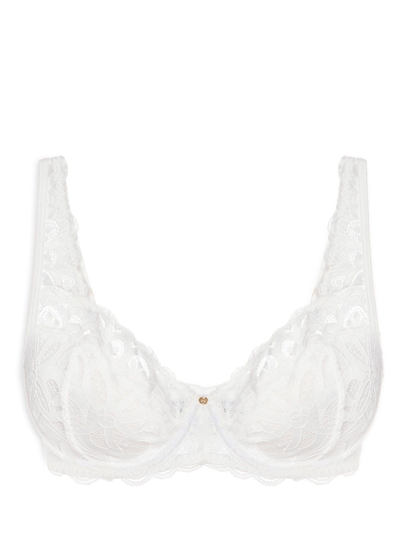 Sutiã Meia Taça Com Bojo Em Renda Na Sua Medida Taça B Branco Hope