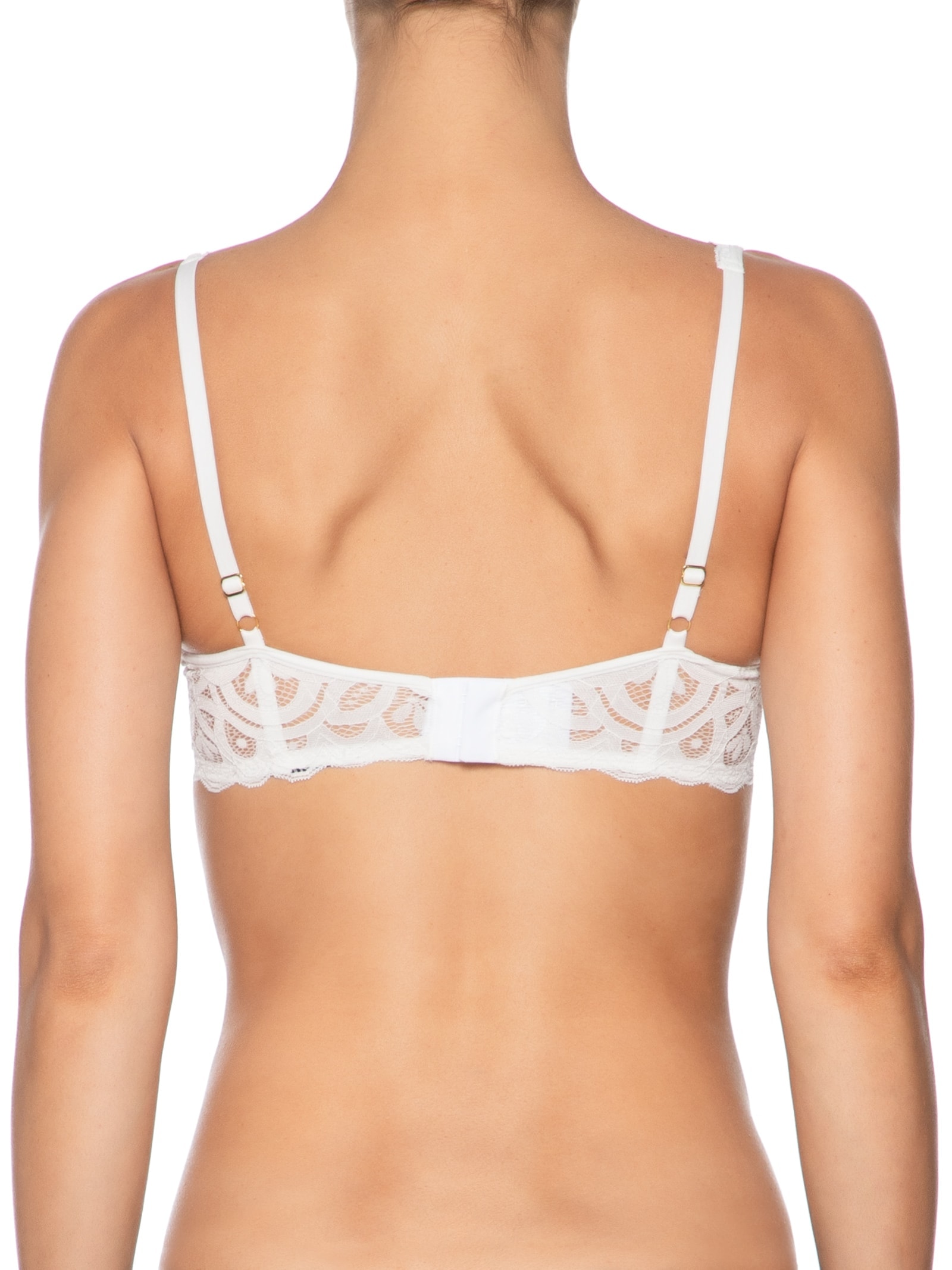 Sutiã Meia Taça Com Bojo Em Renda Na Sua Medida Taça B Branco Hope