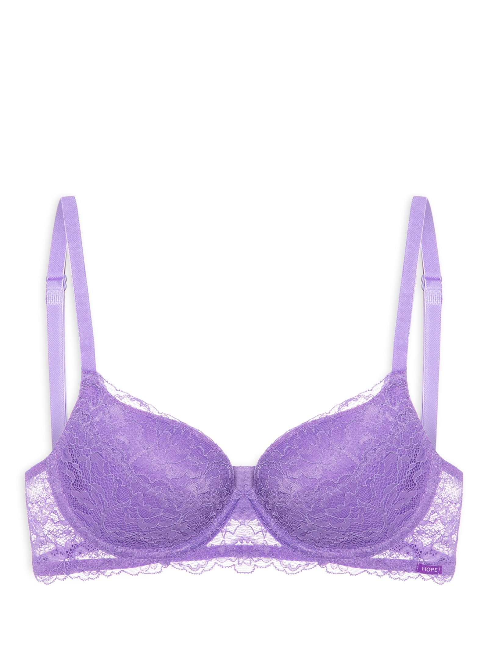 Sutiã Meia Taça Com Bojo Em Renda Na Sua Medida Taça B Lilás Hope