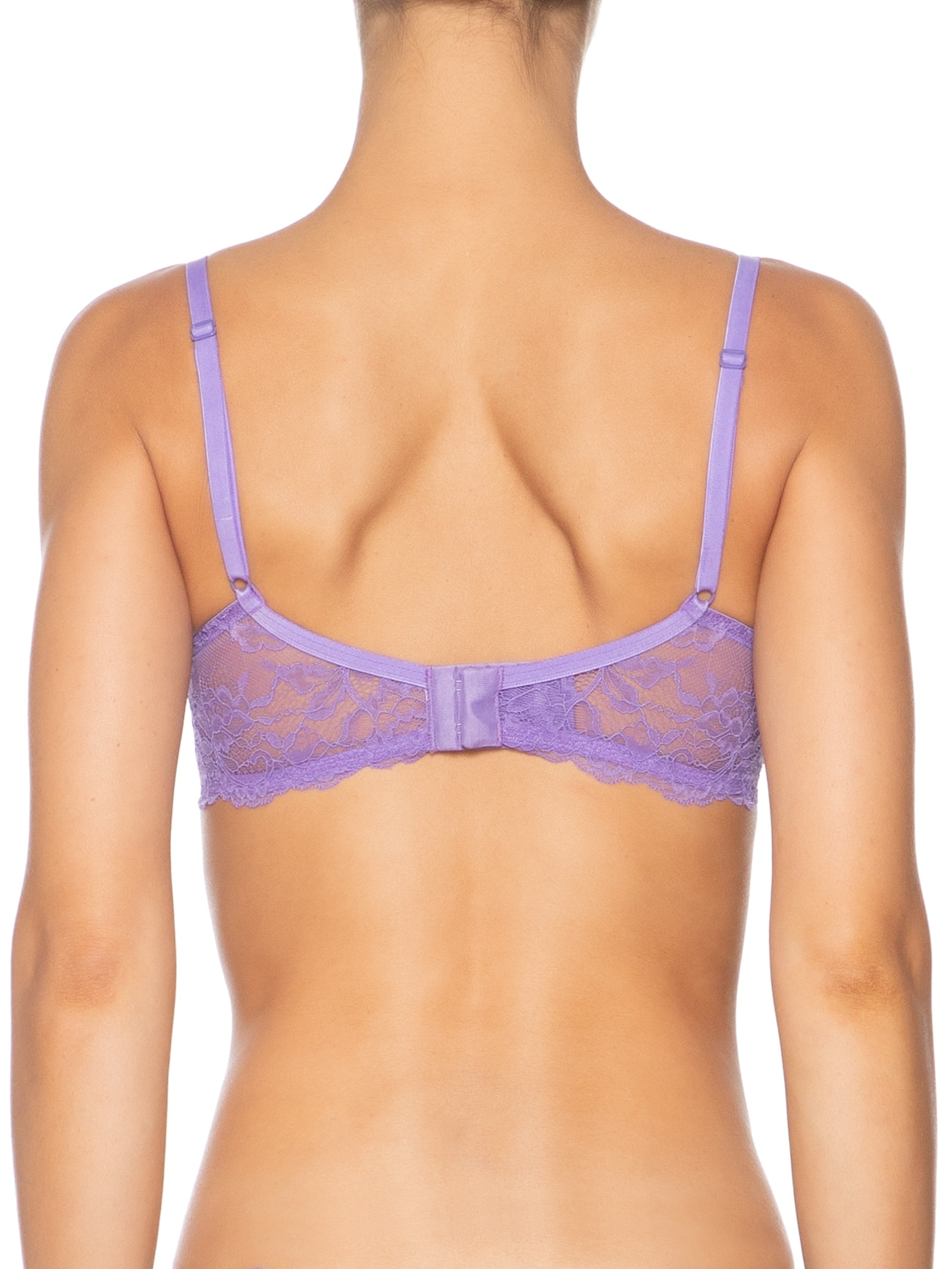 Sutiã Meia Taça Com Bojo Em Renda Na Sua Medida Taça B Lilás Hope