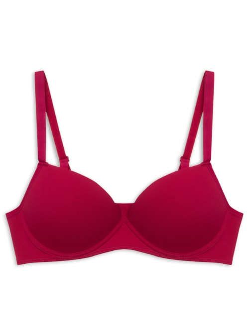 Sutiã Meia-Taça Com Bojo – Vinho