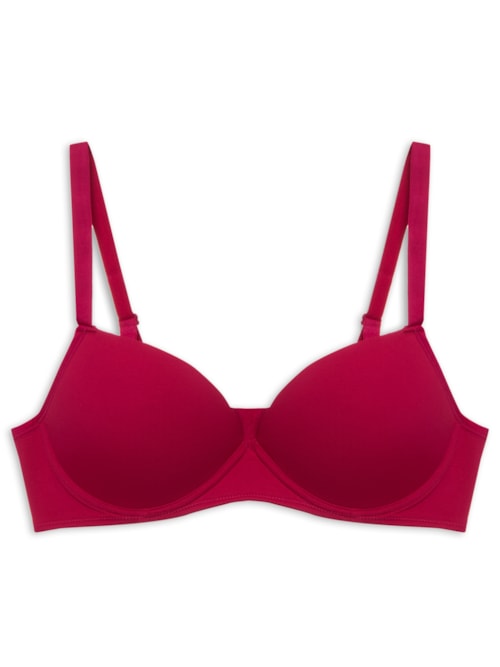 Sutiã Meia-Taça Com Bojo - Vinho