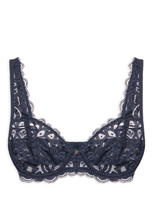 Sutiâ Meia-Taça Sem Bojo E Com Aro – Taça B – Azul