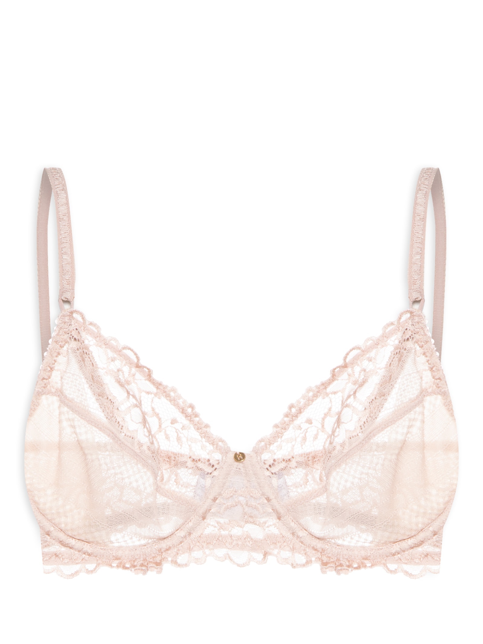 Sutiã Meia Taça Sem Bojo Em Renda Na Sua Medida Rosa Hope