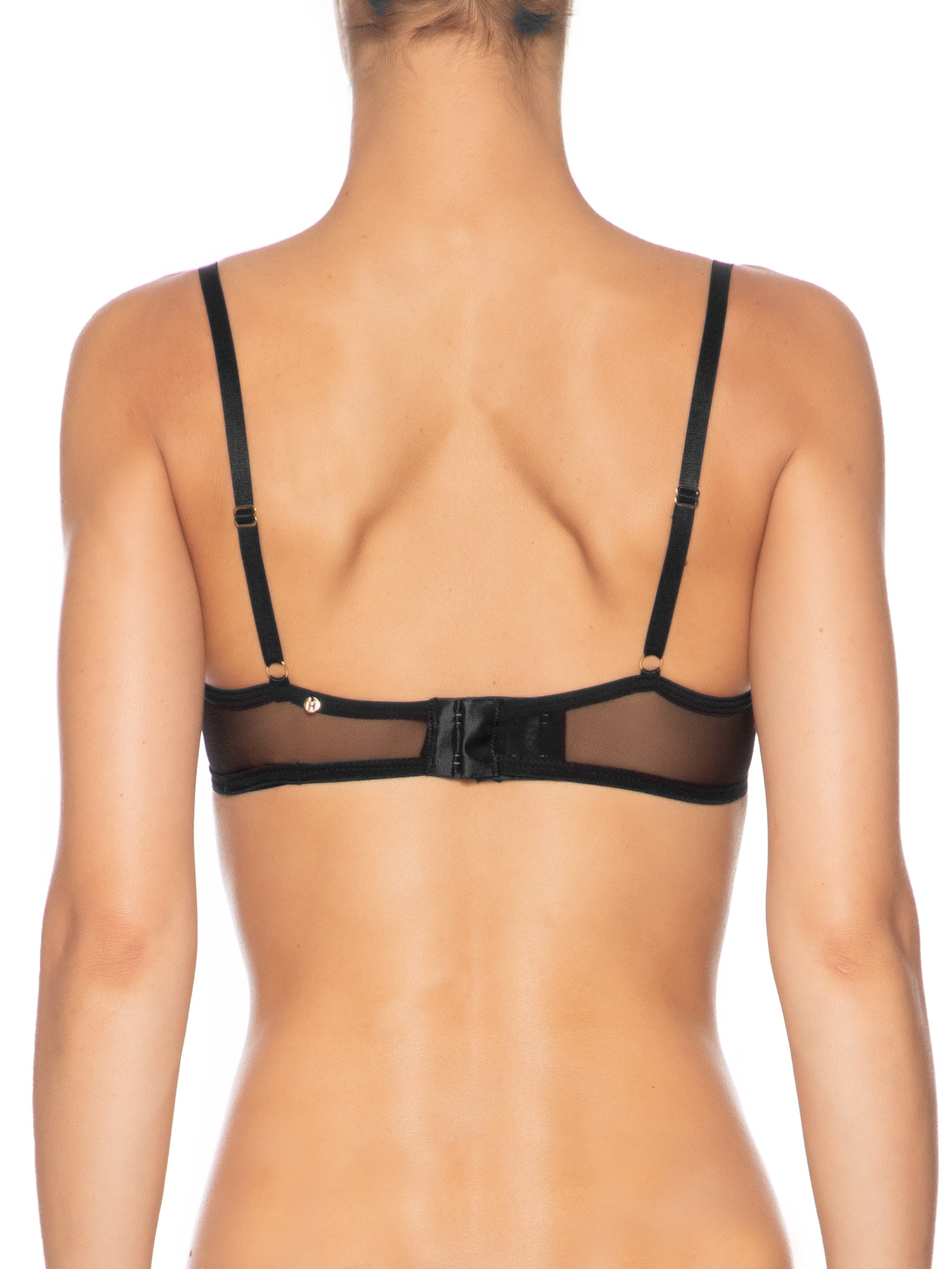 Sutiã Meia-Taça Sem Bojo Em Renda Preto Hope