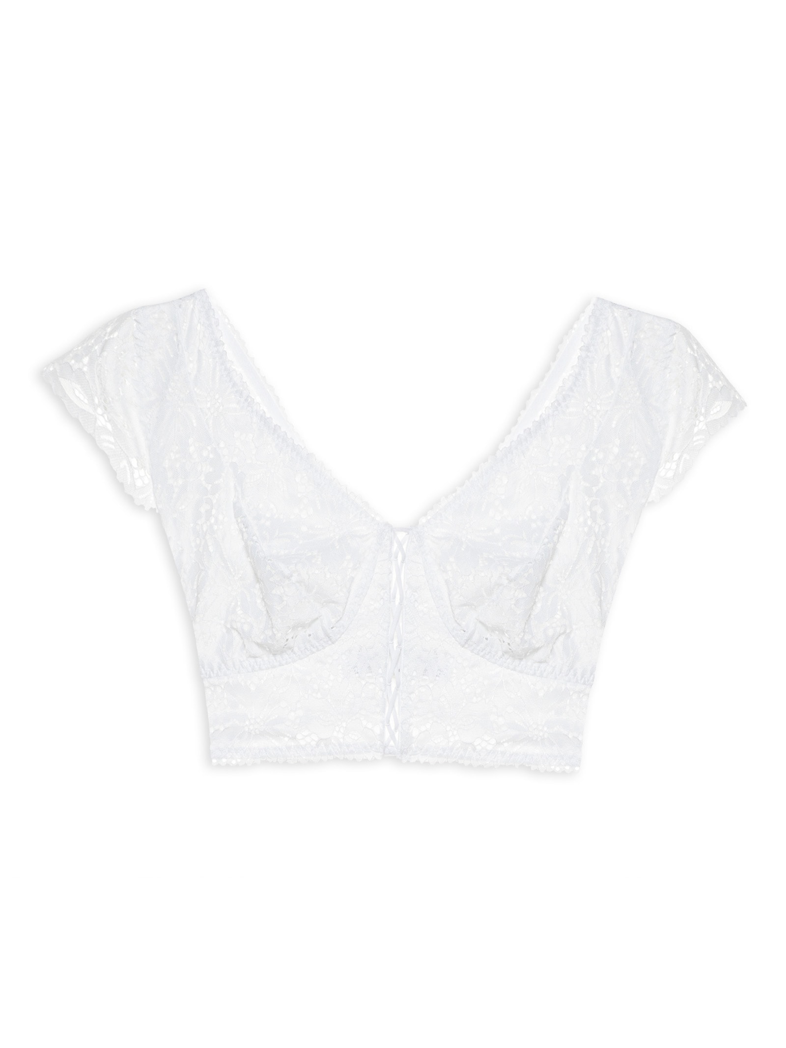 Sutiã Mini Corselet Em Renda Off White Hope