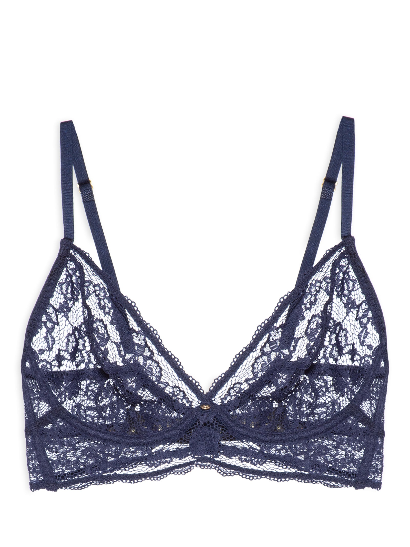 Sutiã Mini Corselet Triângulo Em Renda Azul Hope
