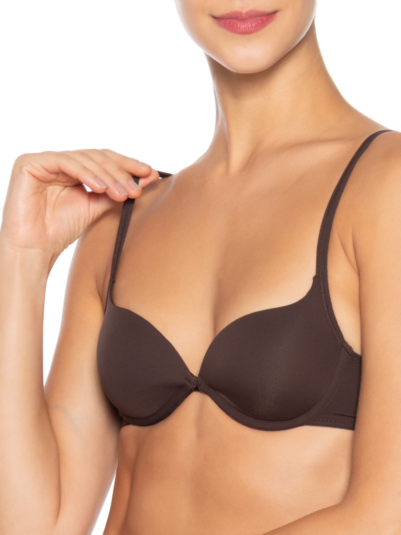 Sutiã Push Up Básico Todo Dia Marrom Valisere