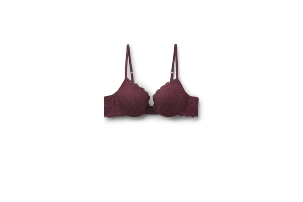 Sutiã Push-Up Bellissima Em Renda - Bordô