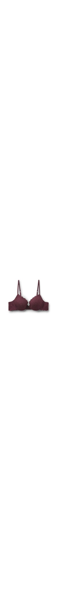 Sutiã Push-Up Bellissima Em Renda - Bordô