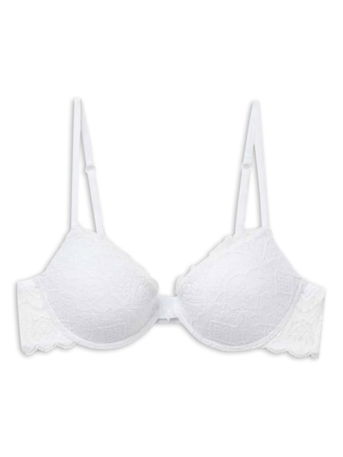 Sutiã Push-Up Bellissima Em Renda – Branco