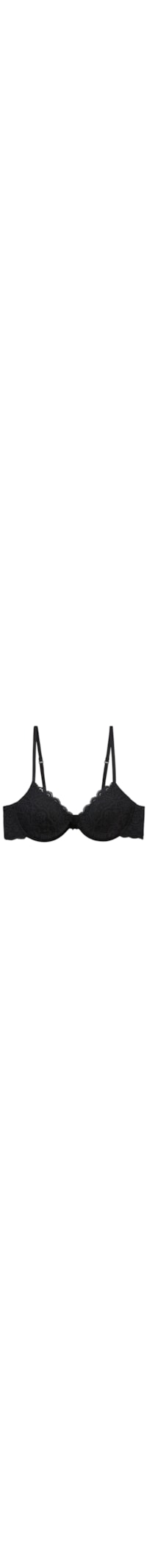 Sutiã Push-Up Bellissima Em Renda - Preto