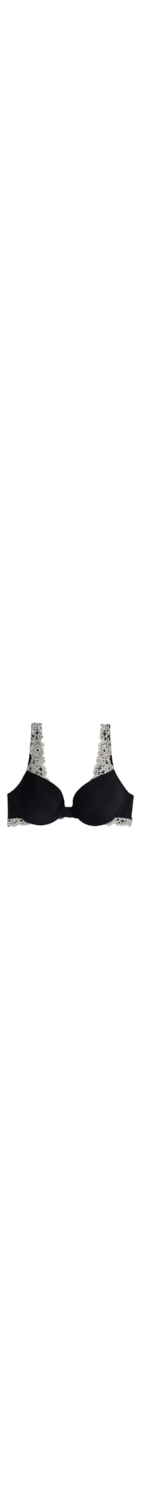 Sutiã Push-Up Bellissima Pretty Flowers - Preto