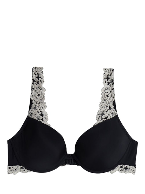 Sutiã Push-Up Bellissima Pretty Flowers – Preto