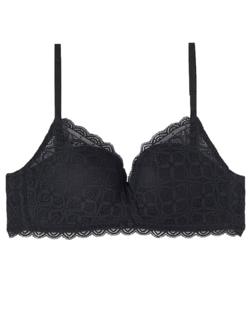 Sutiã Push-Up Fabiola Em Renda - Preto