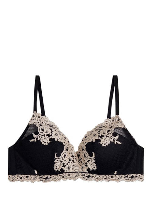 Sutiã Push Up Fabiola Pretty Flower - Preto