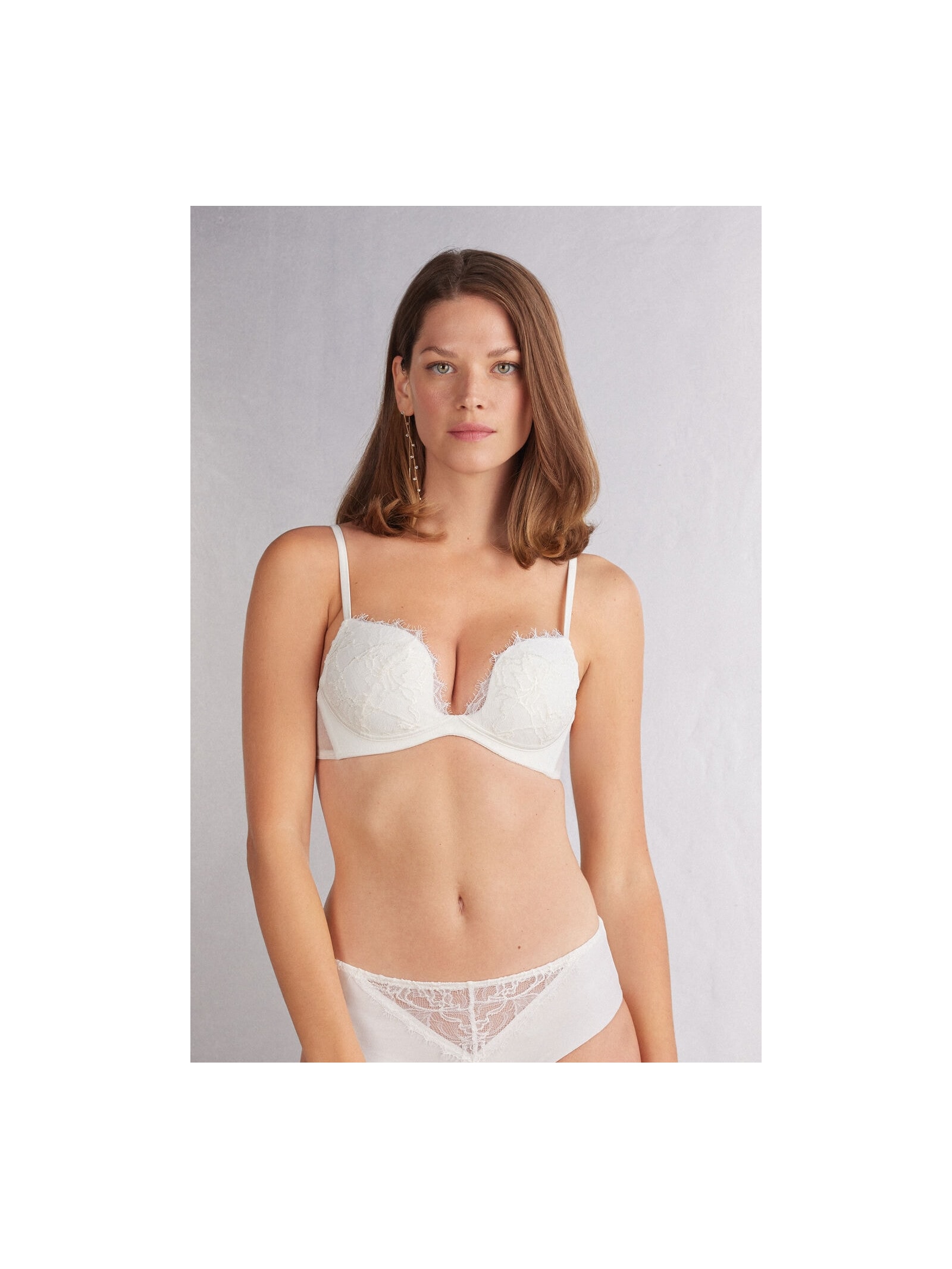 Sutiã Push-Up Monica Em Renda Her Beauty Marfim Intimissimi