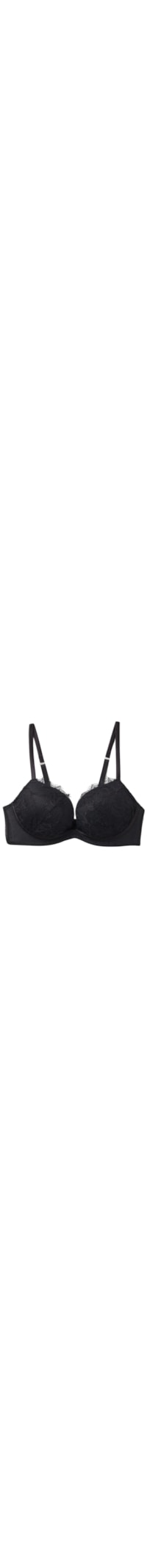 Sutiã Push-Up Monica Em Renda Her Beauty - Preto
