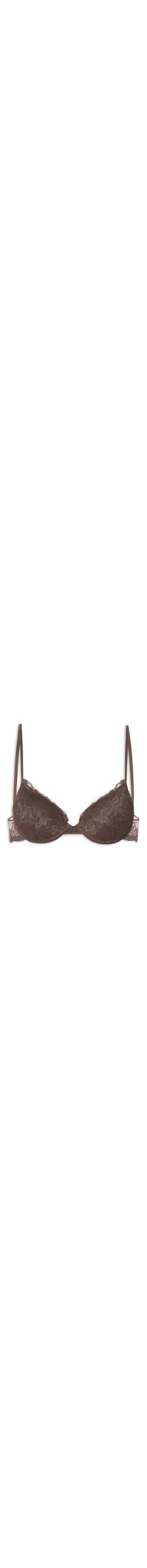 Sutiã Push Up Renda Expresso Glow - Marrom