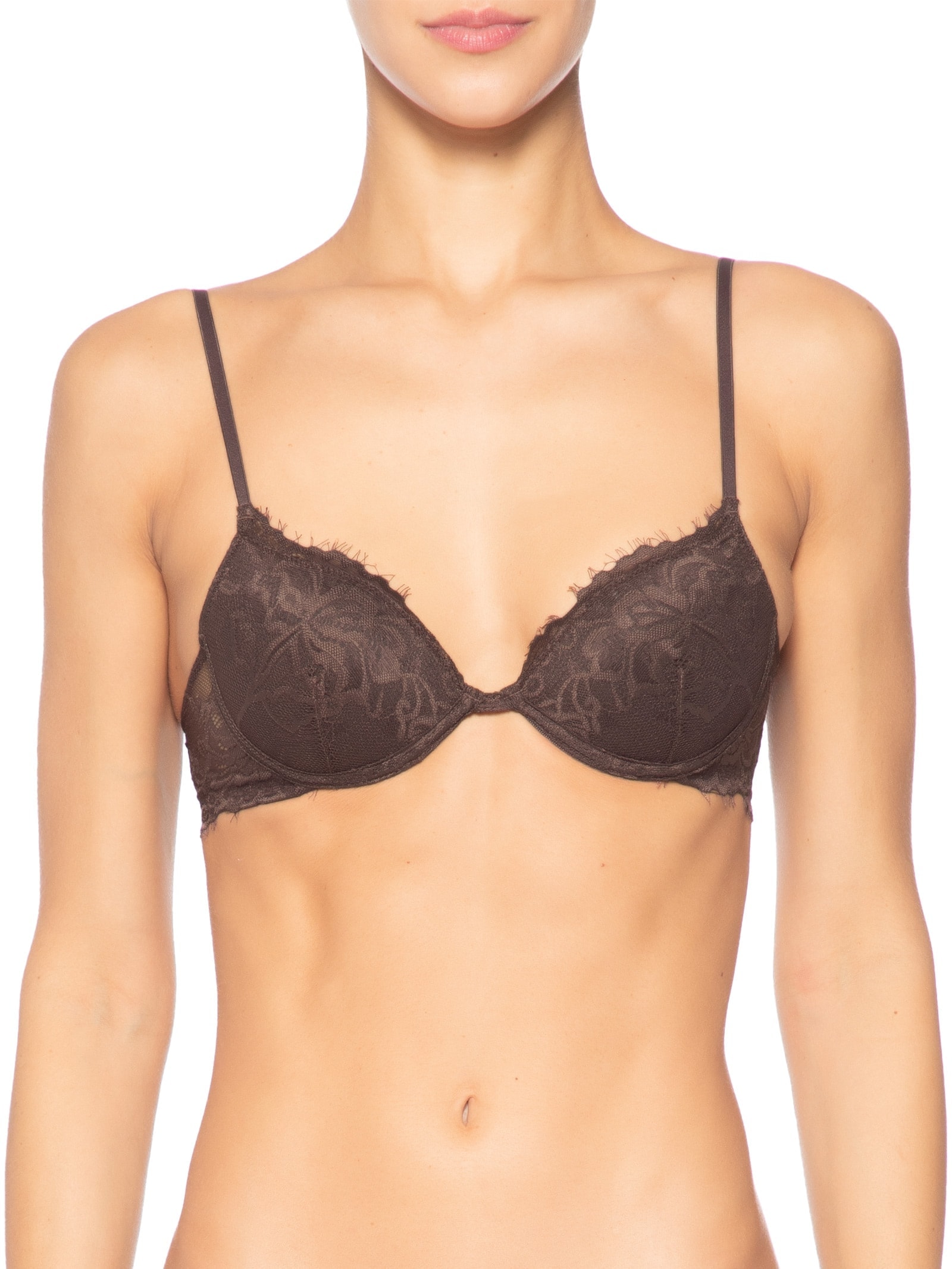 Sutiã Push Up Renda Expresso Glow Marrom Jogê