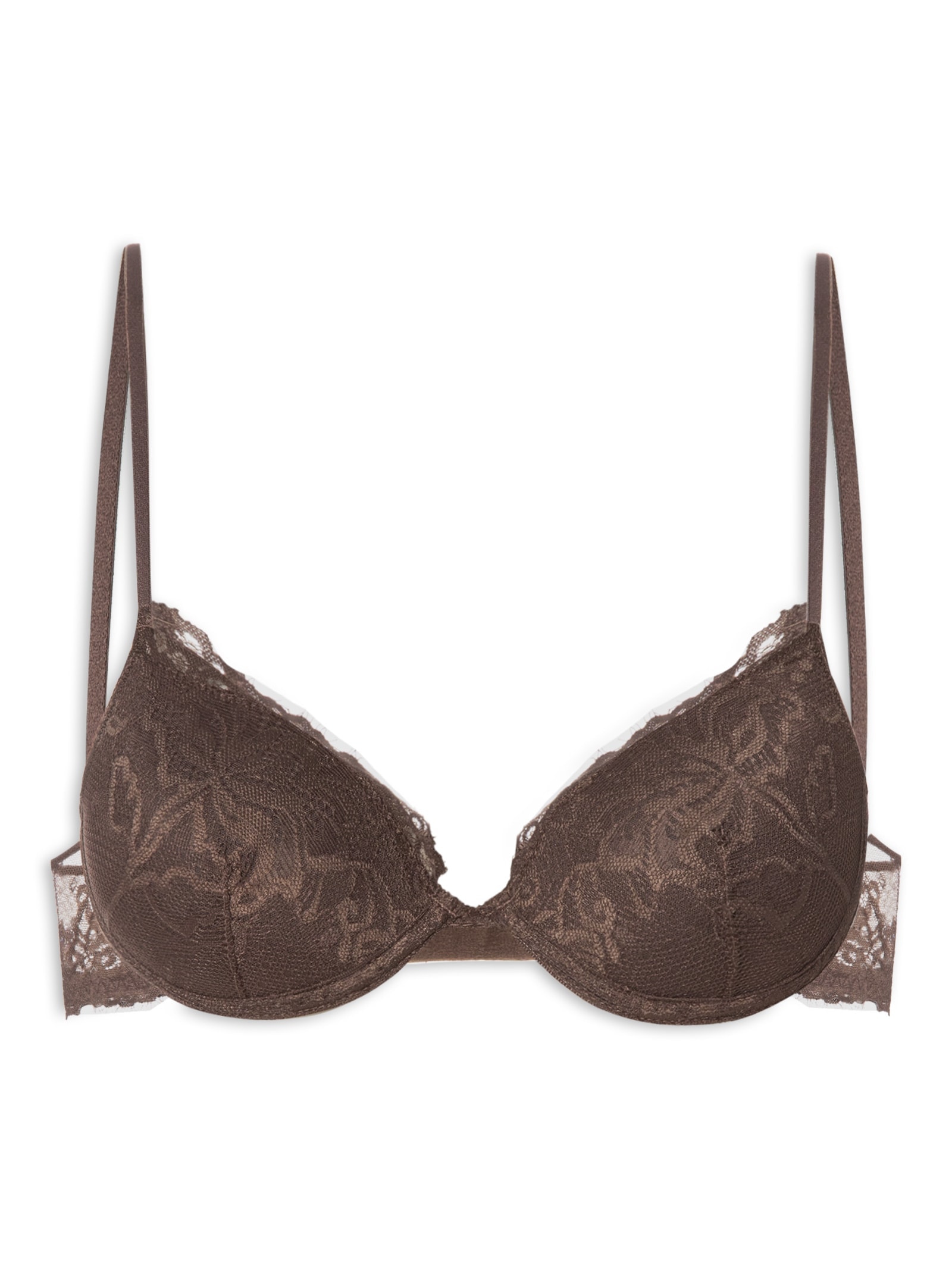 Sutiã Push Up Renda Expresso Glow Marrom Jogê