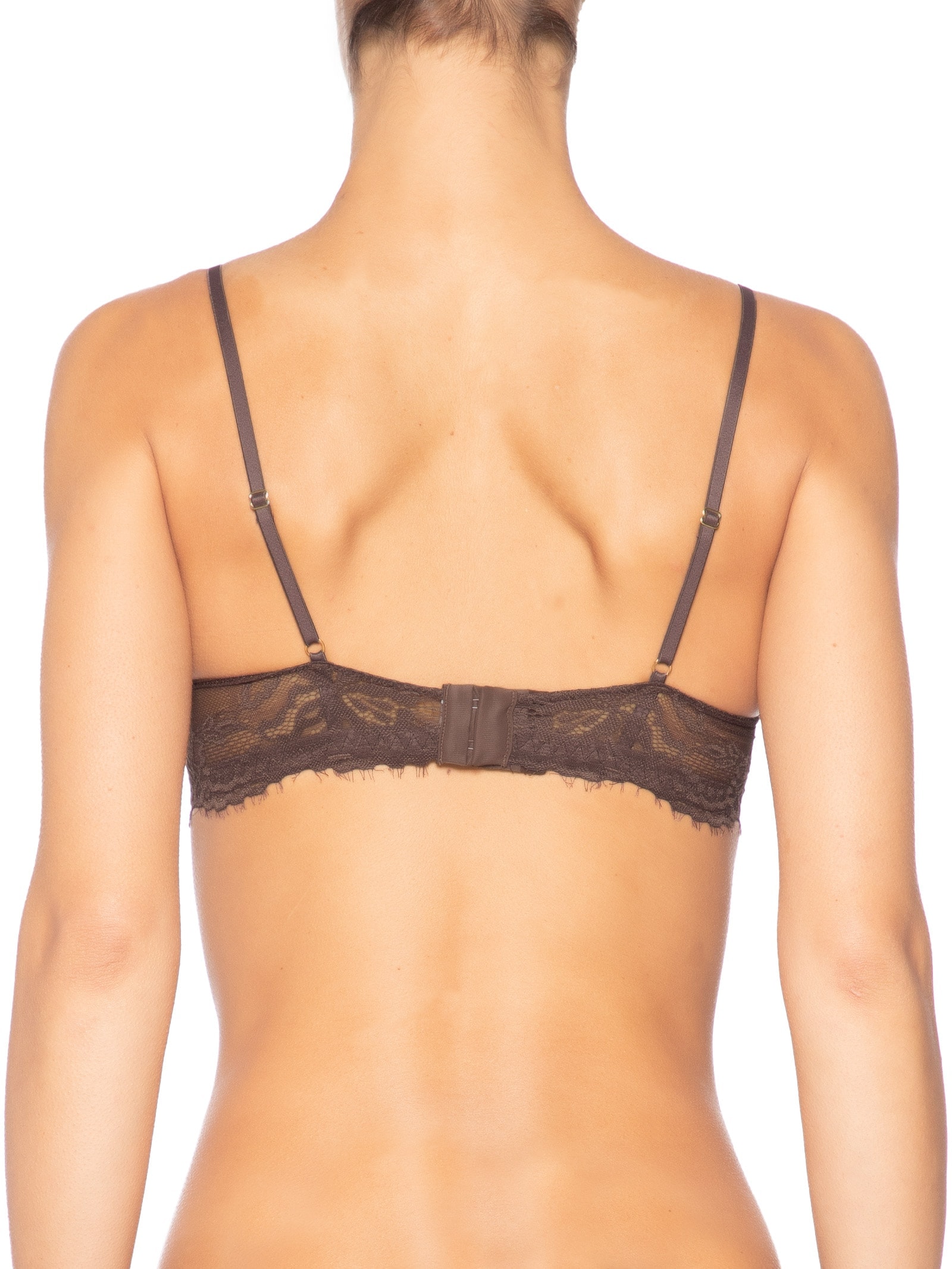 Sutiã Push Up Renda Expresso Glow Marrom Jogê
