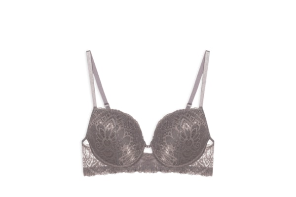 Sutiã Push Up Renda Felipa - Cinza