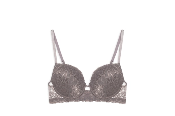 Sutiã Push Up Renda Felipa - Cinza