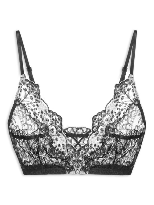 Sutiã Sem Bojo Renda Madona – Preto