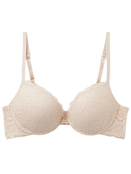 Sutiã Super Push-Up Simona Em Renda – Off-White