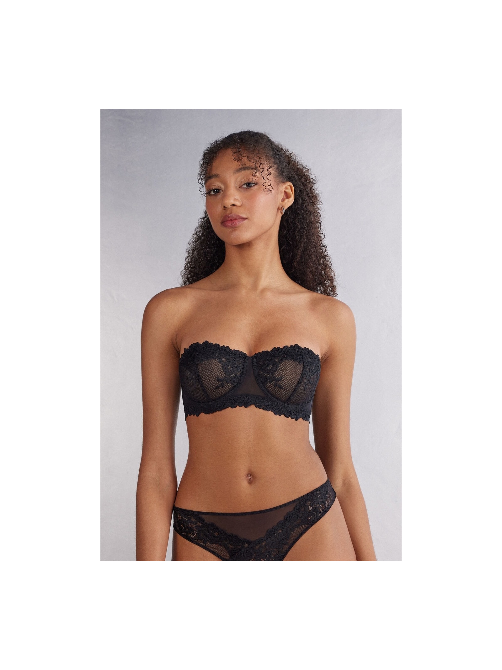 Sutiã Tomara Que Caia Pretty Flowers Preto Intimissimi