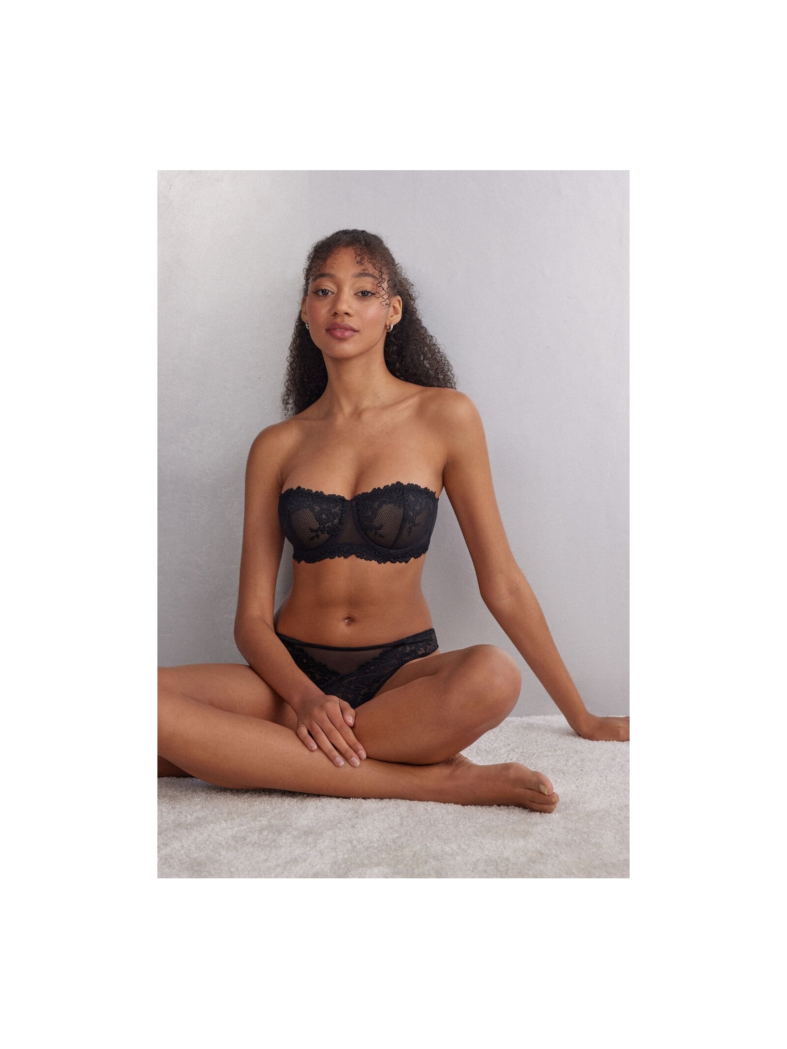 Sutiã Tomara Que Caia Pretty Flowers Preto Intimissimi