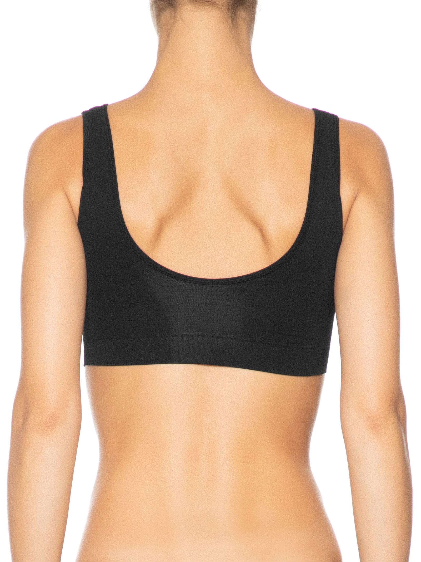 Sutiã Top Alças Largas Com Bojo Removível Em Microfibra Light Preto Hope