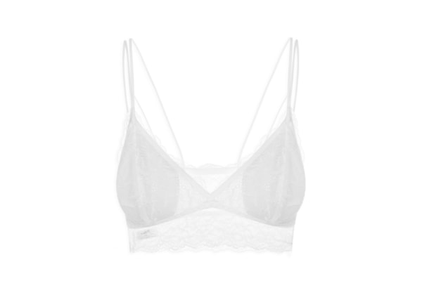 Sutiã Top Em Renda Com Bojo Removível - Branco