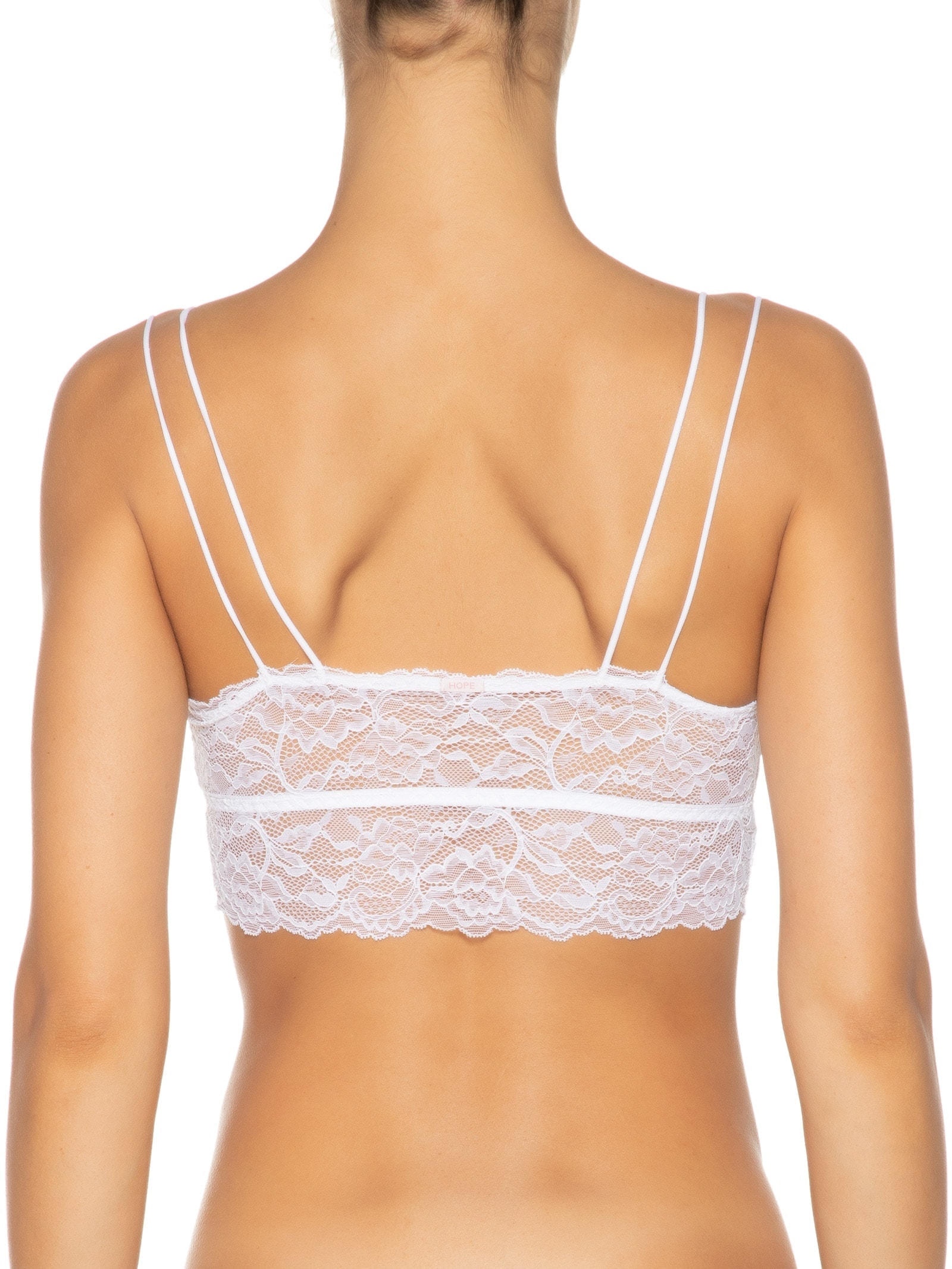 Sutiã Top Em Renda Com Bojo Removível Branco Hope