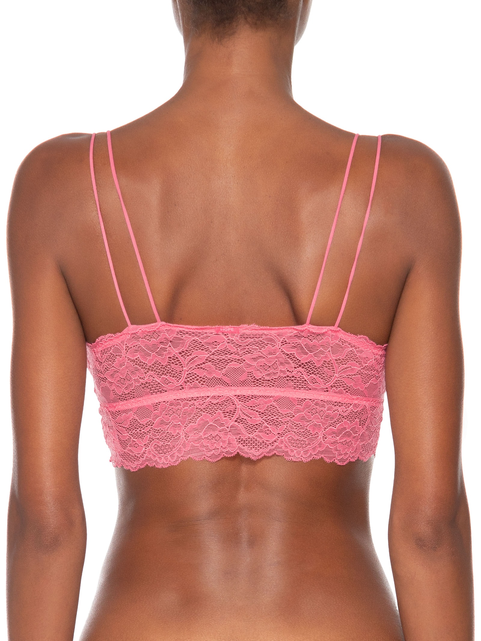 Sutiã Top Em Renda Com Bojo Removível Rosa Hope