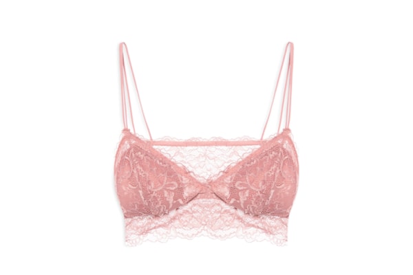 Sutiã Top Em Renda Com Bojo Removível - Rosa
