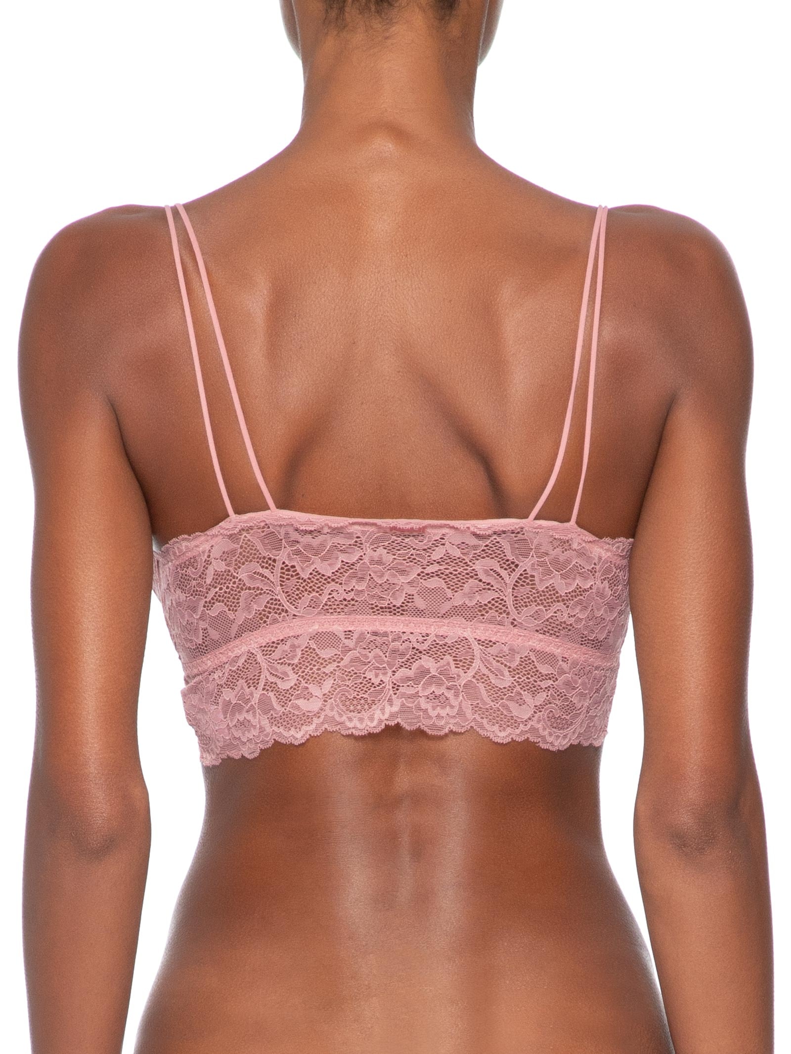 Sutiã Top Em Renda Com Bojo Removível Rosa Hope