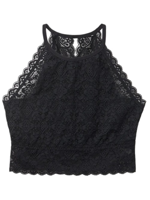 Sutiã Top Em Renda – Preto