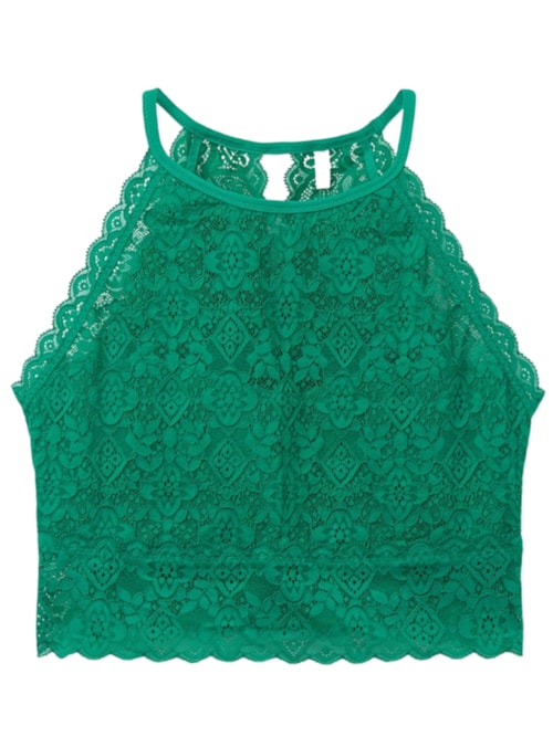 Sutiã Top Em Renda – Verde